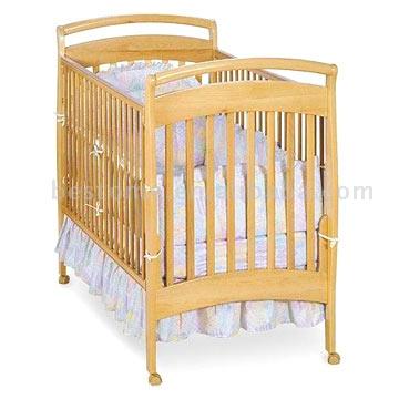 wooden babies'bed 